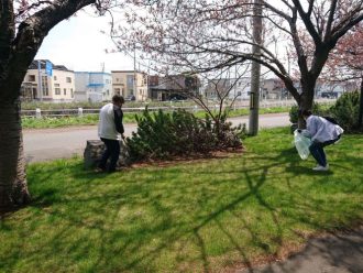 公園清掃風景